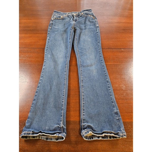 Jack David Women's Blue Jeans with Embellished Pockets Size 9 inseam 31" - Picture 3 of 7